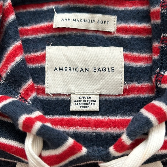 Cropped Stripe Hooded Sweatshirt S - Picture 4 of 8